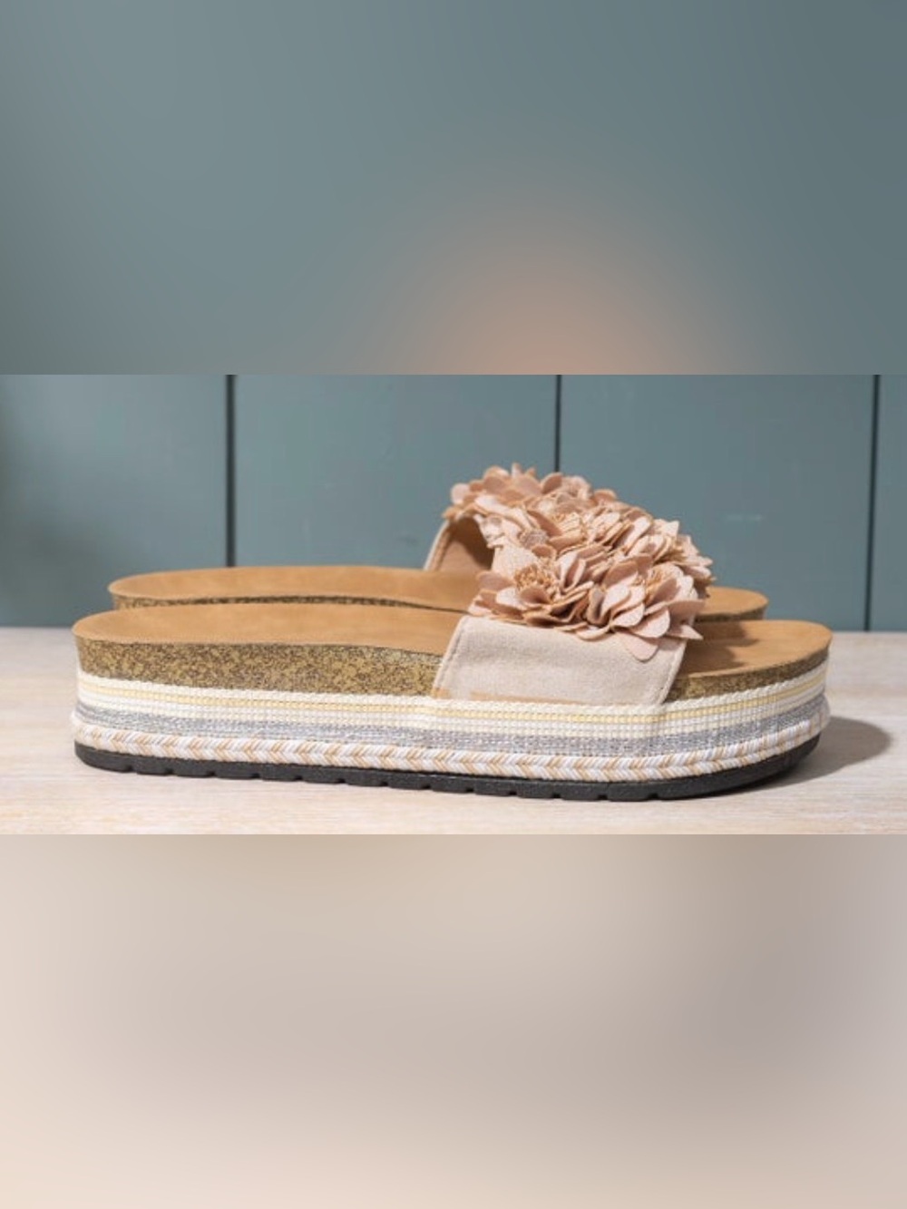 Blush Floral Espadrille Slide